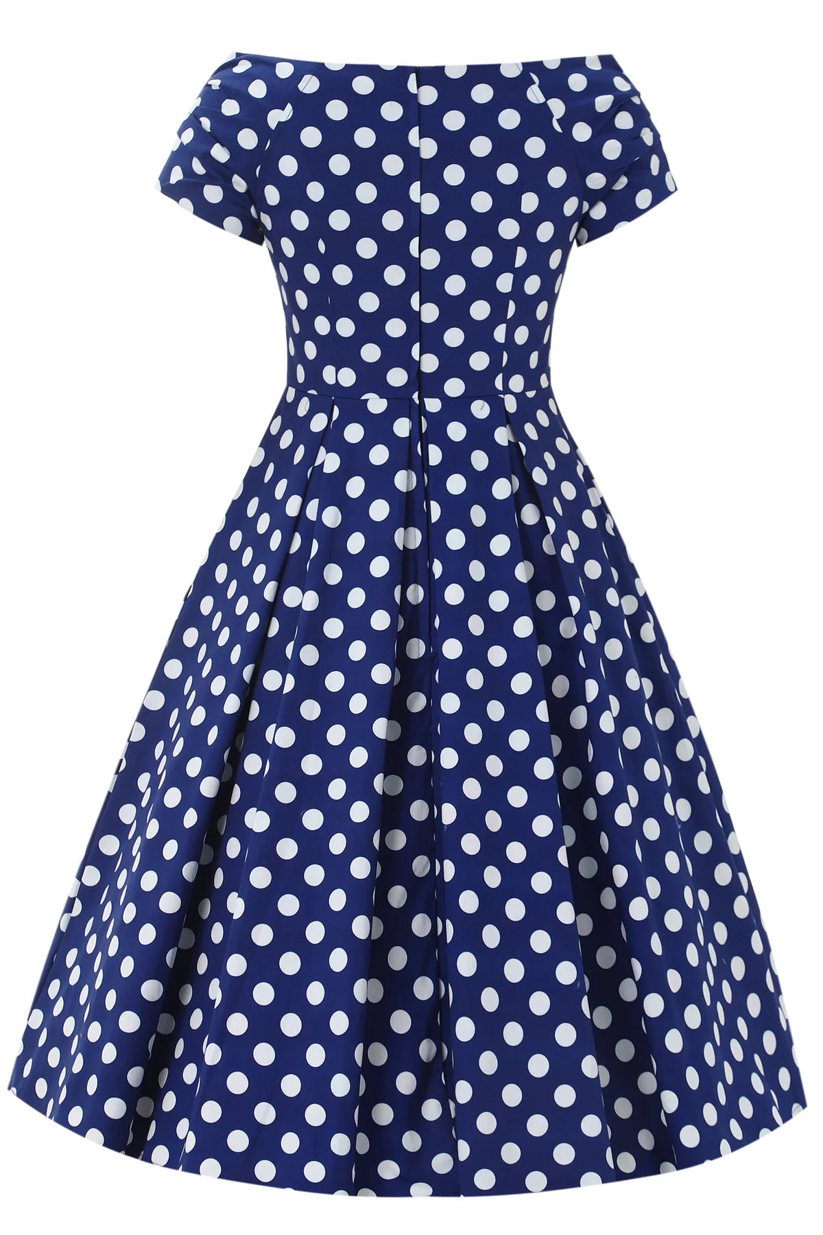 Lily Kleid in navy mit weiĂźen Punkten