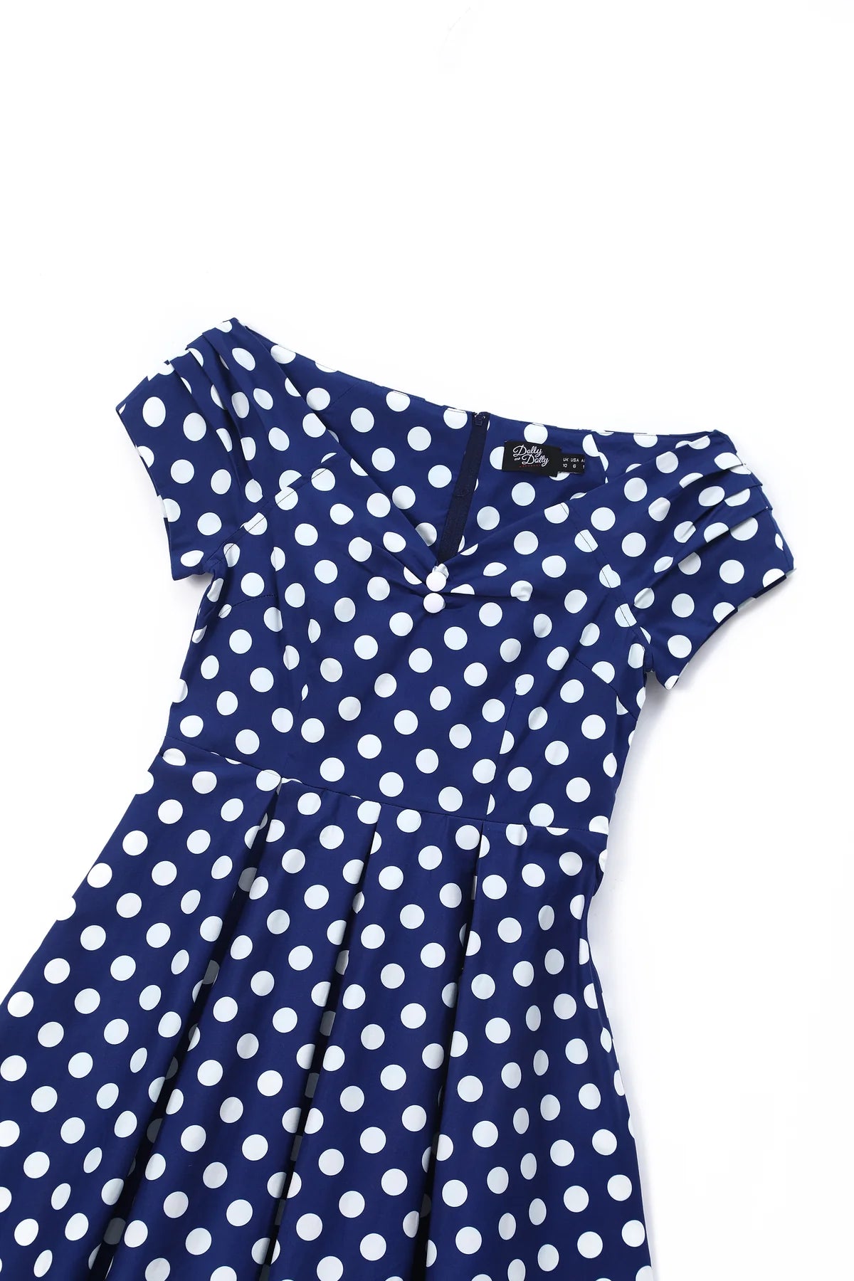 Lily Kleid in navy mit weiĂźen Punkten