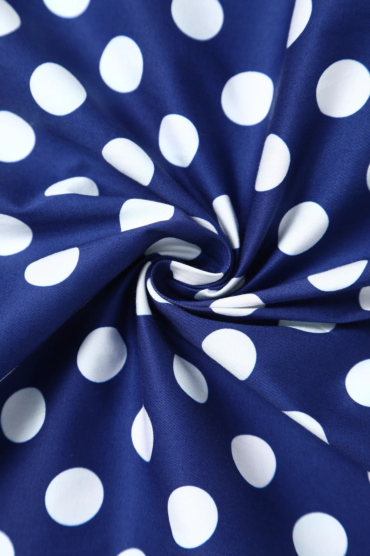 Lily Navy Polka Kleid - blaues Rockabilly Kleid