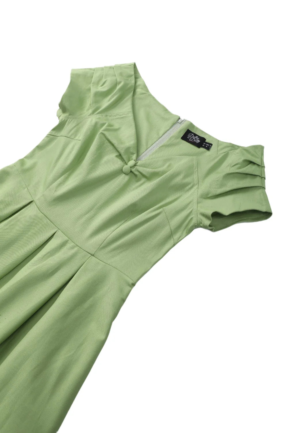 Lily Pistachio Off Shoulder Dress - grünes Retro Kleid