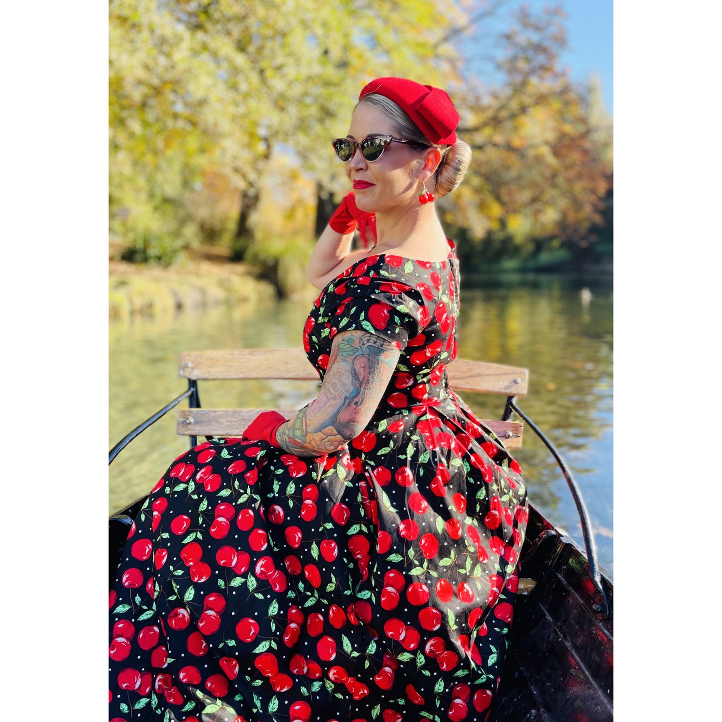 Lily Off Shoulder Cherry