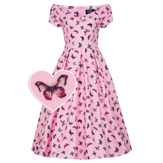 Pink Lily Butterfly Dress
