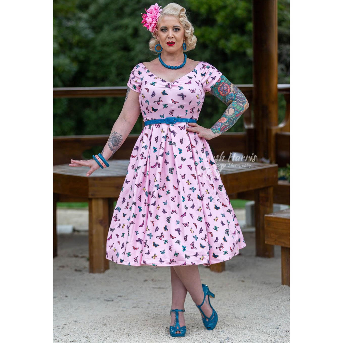 Pink Lily Butterfly Dress