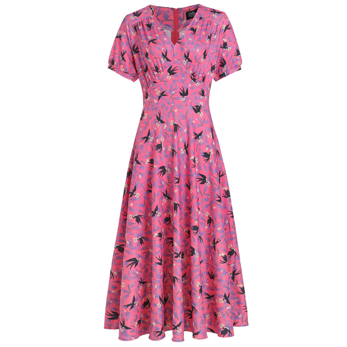 Pink Swallow Summer Dress