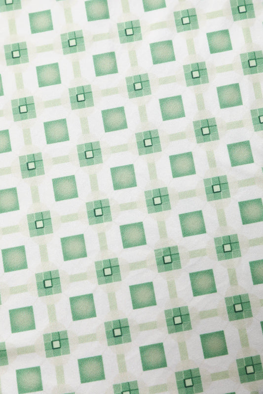 Light Green Geometric 40s Dress - Retro Kleid im 40er Look