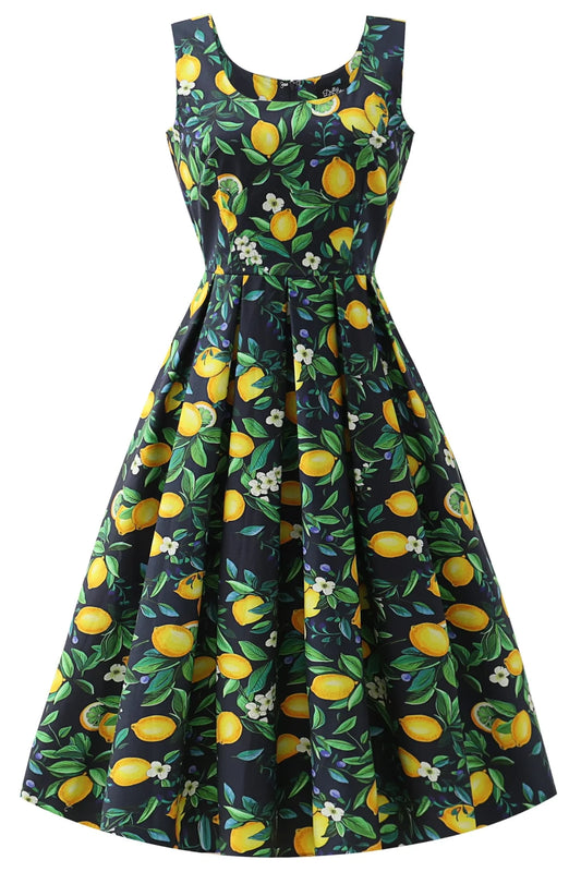 Black Lemon Ophelia Dress - Kleid mit Zitronen