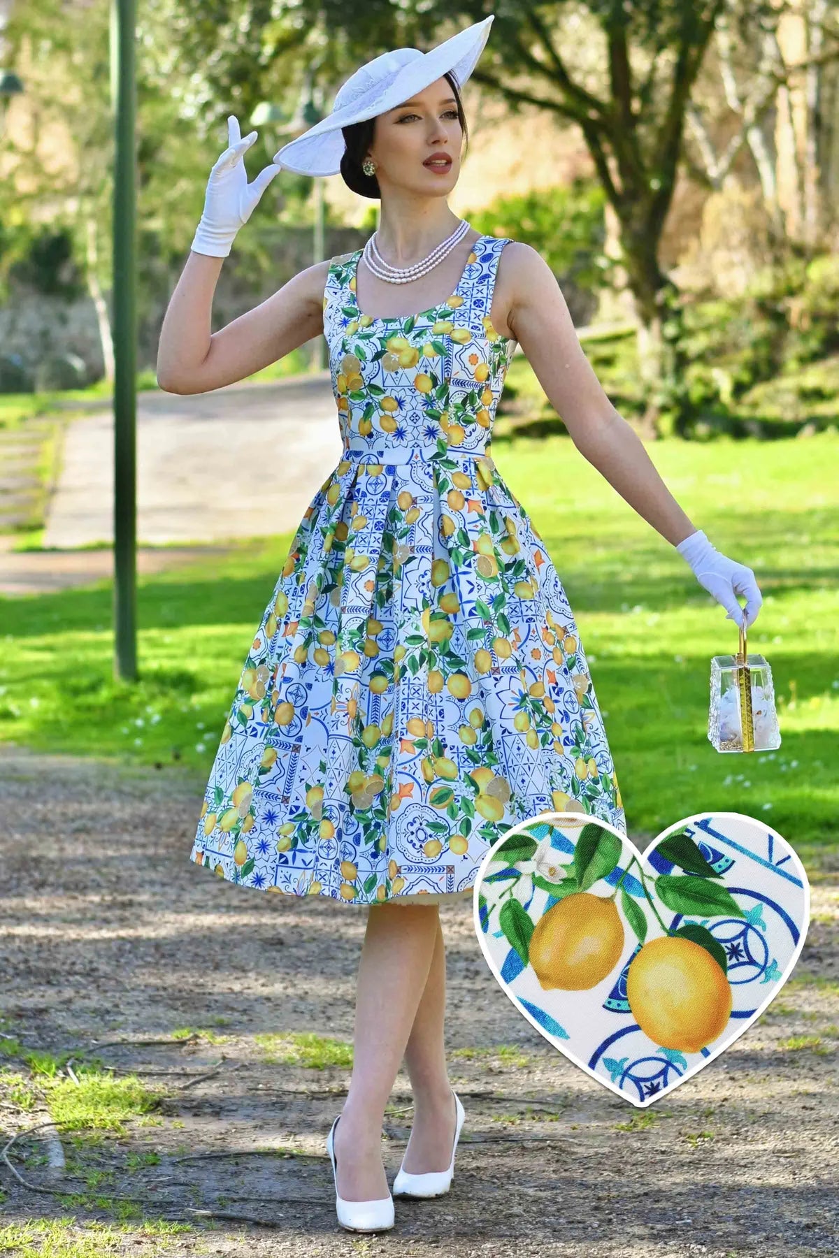 Lemon Dress Amanda - mediterranes Zitronen-Kleid