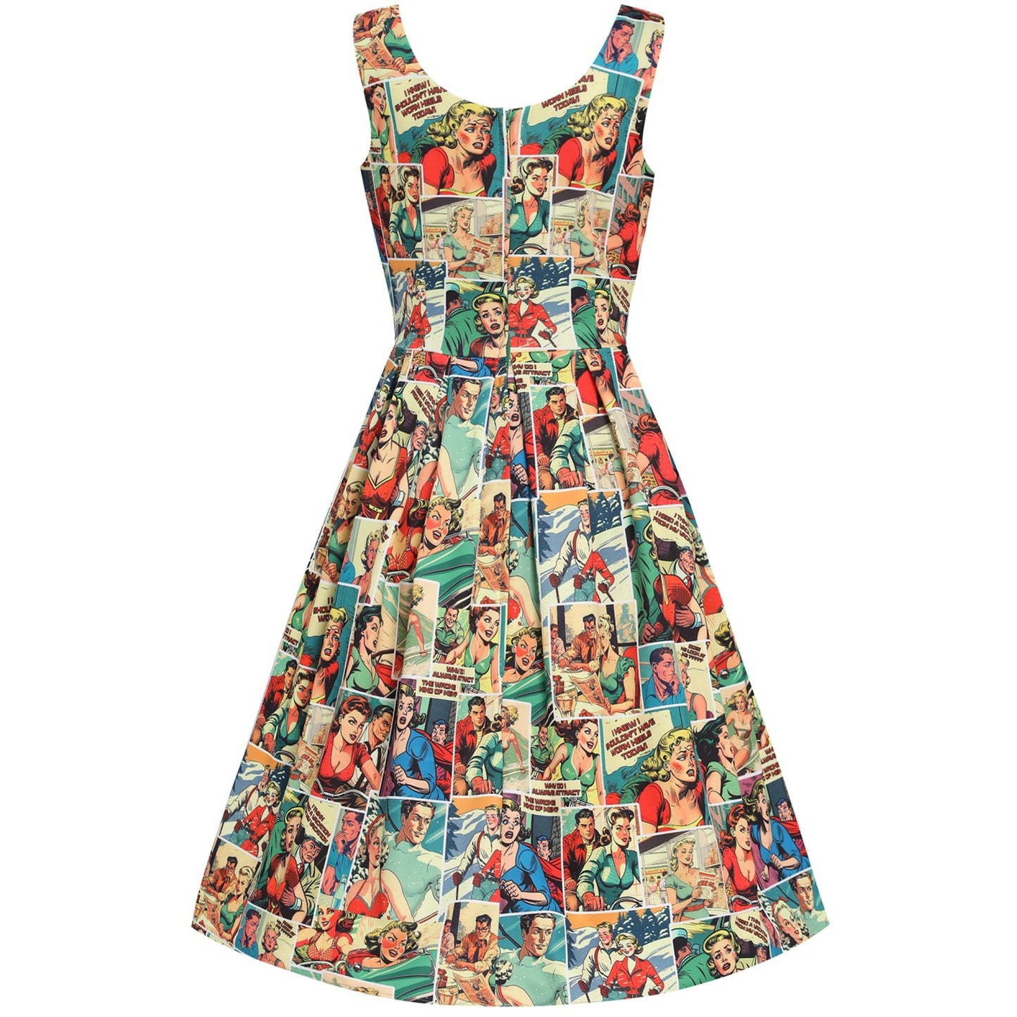 Amanda Vintage Comic Kleid