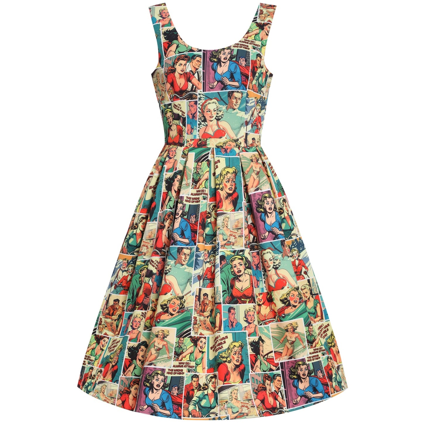 Amanda Vintage Comic Kleid