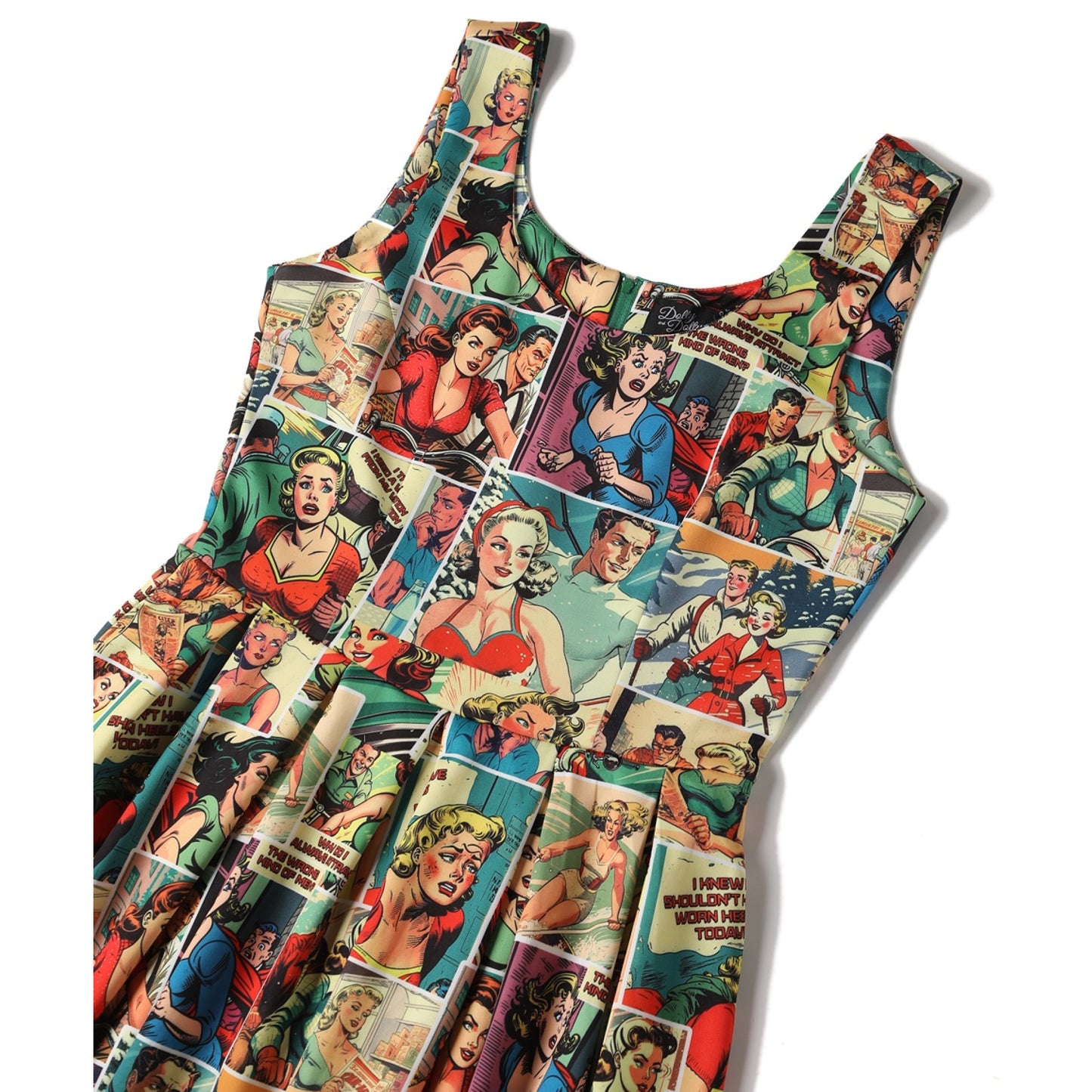 Amanda Vintage Comic Kleid