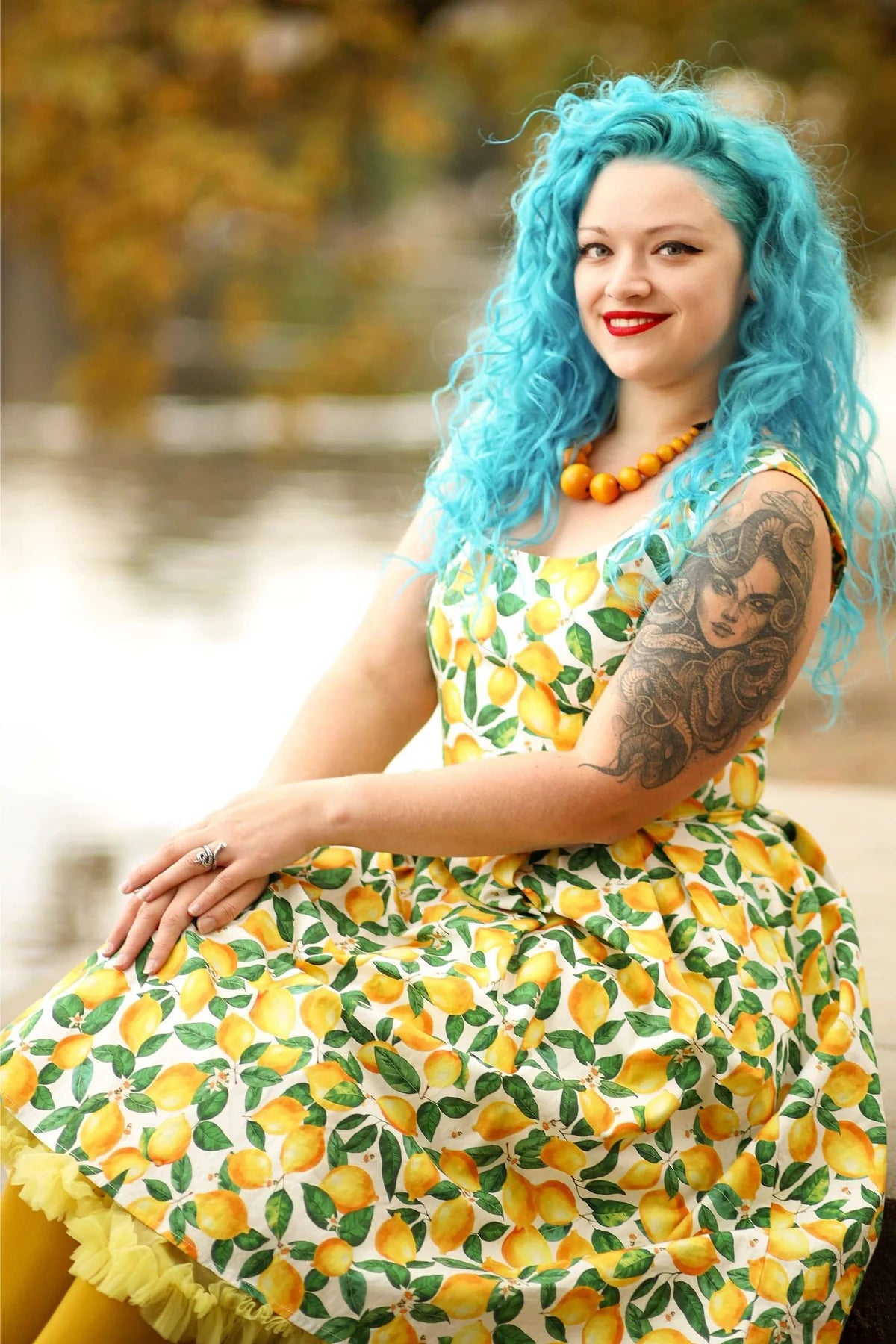 Zitronen-Kleid Amanda - Lemon Retroflair Sommerkleid