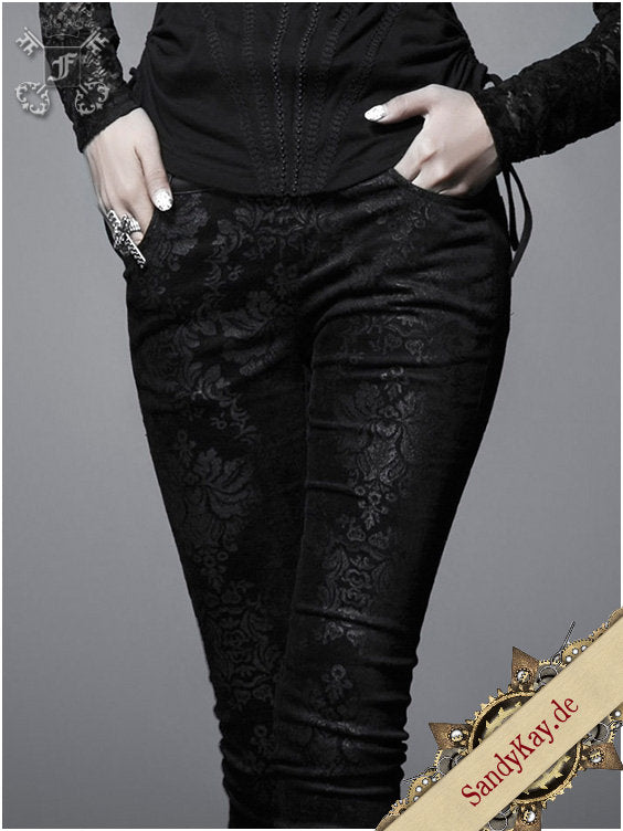 Black Damask Trousers
