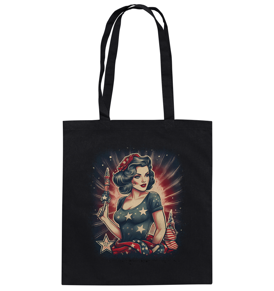 Sparkling Vintage PinUp - Baumwolltasche