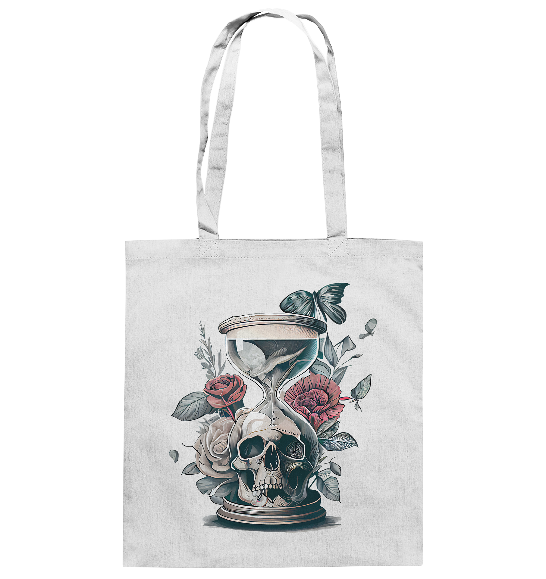 Skull Sanduhr - Baumwolltasche