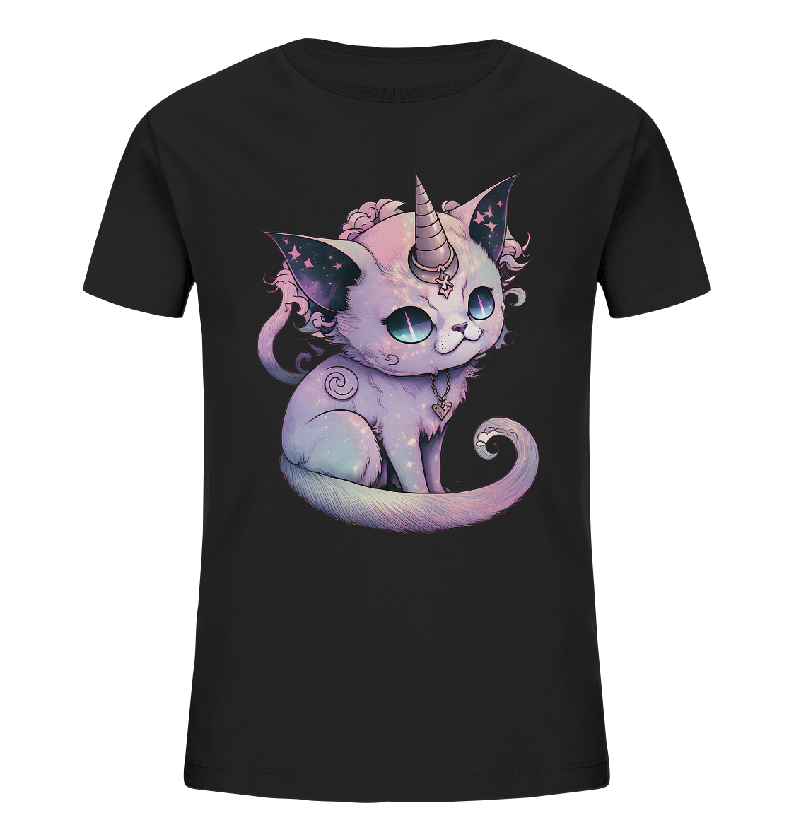 Demon Unicorn Cat - Kids Organic Shirt