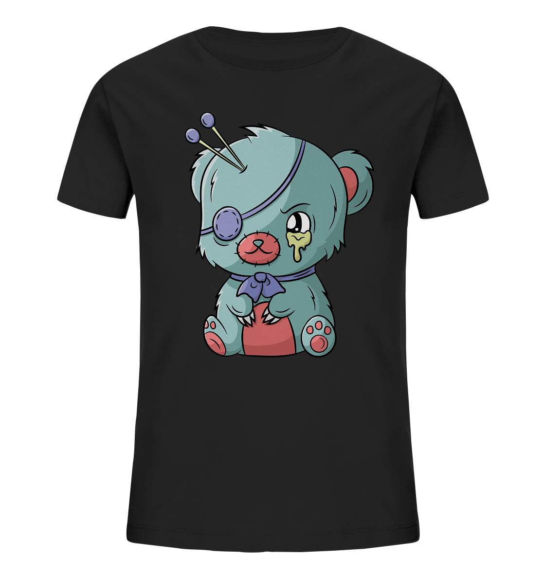 Kawaii Pin Head Teddy - Kids Organic Shirt