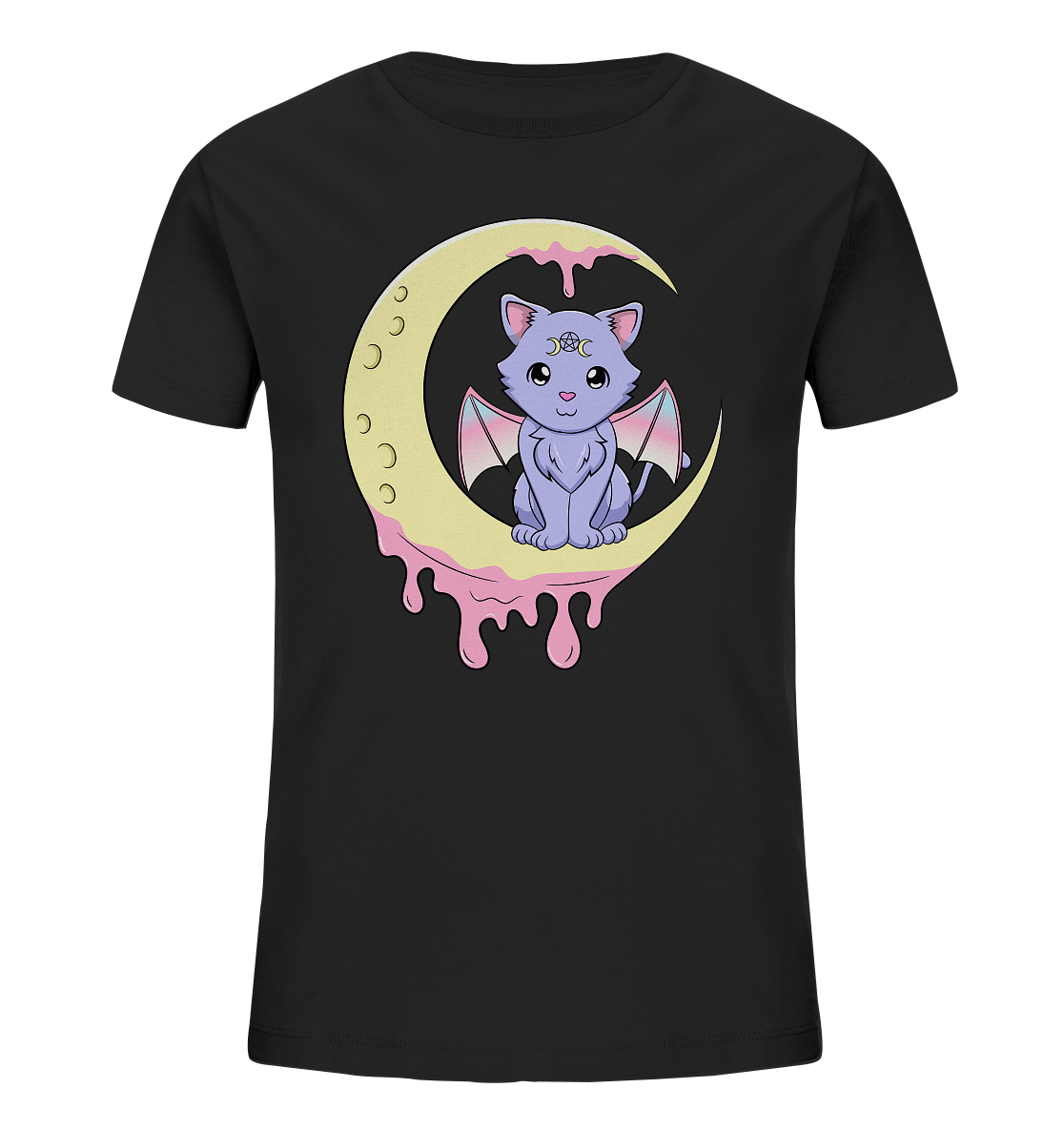 Kawaii Moon Cat - Kids Organic Shirt