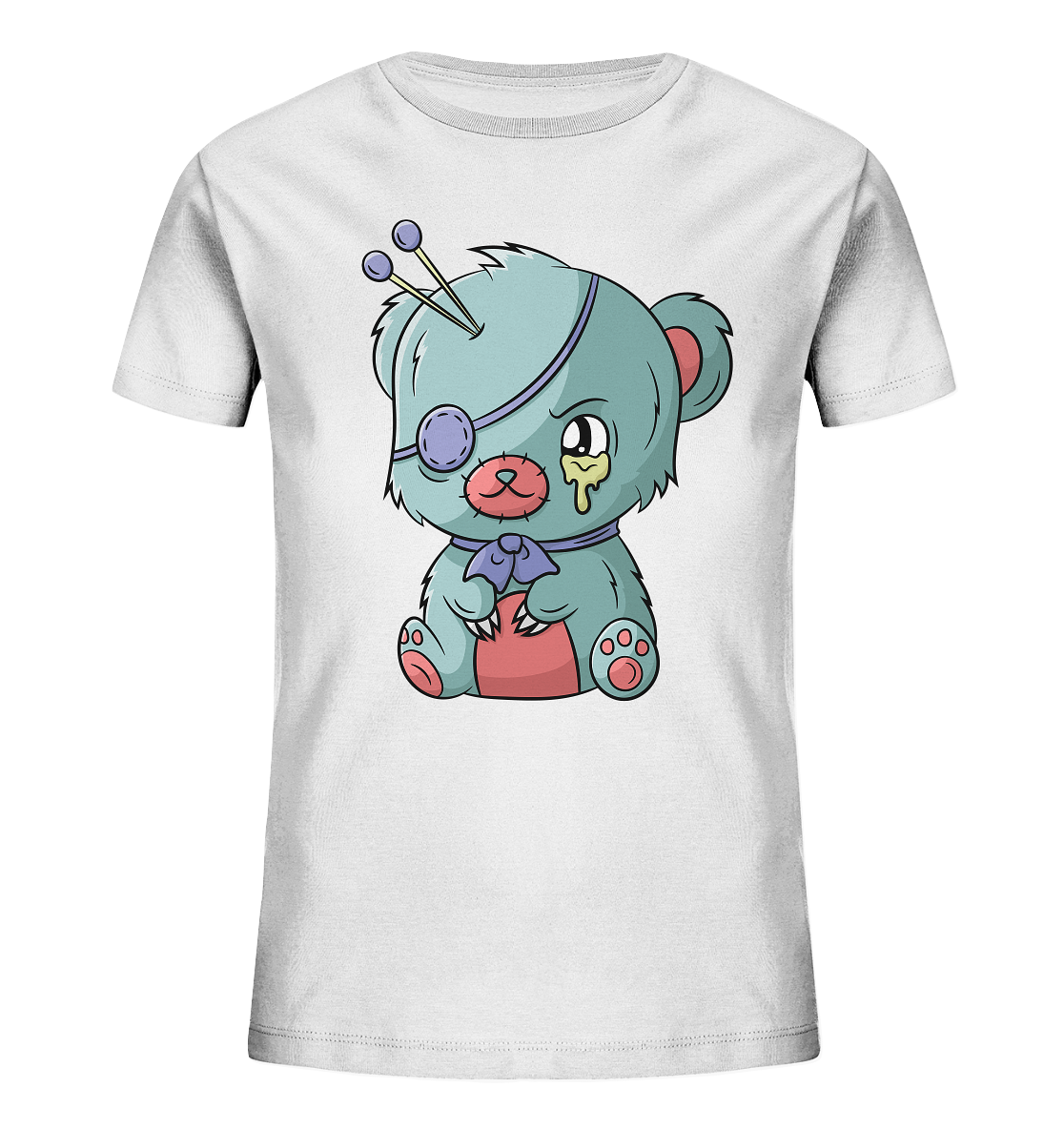 Kawaii Pin Head Teddy - Kids Organic Shirt