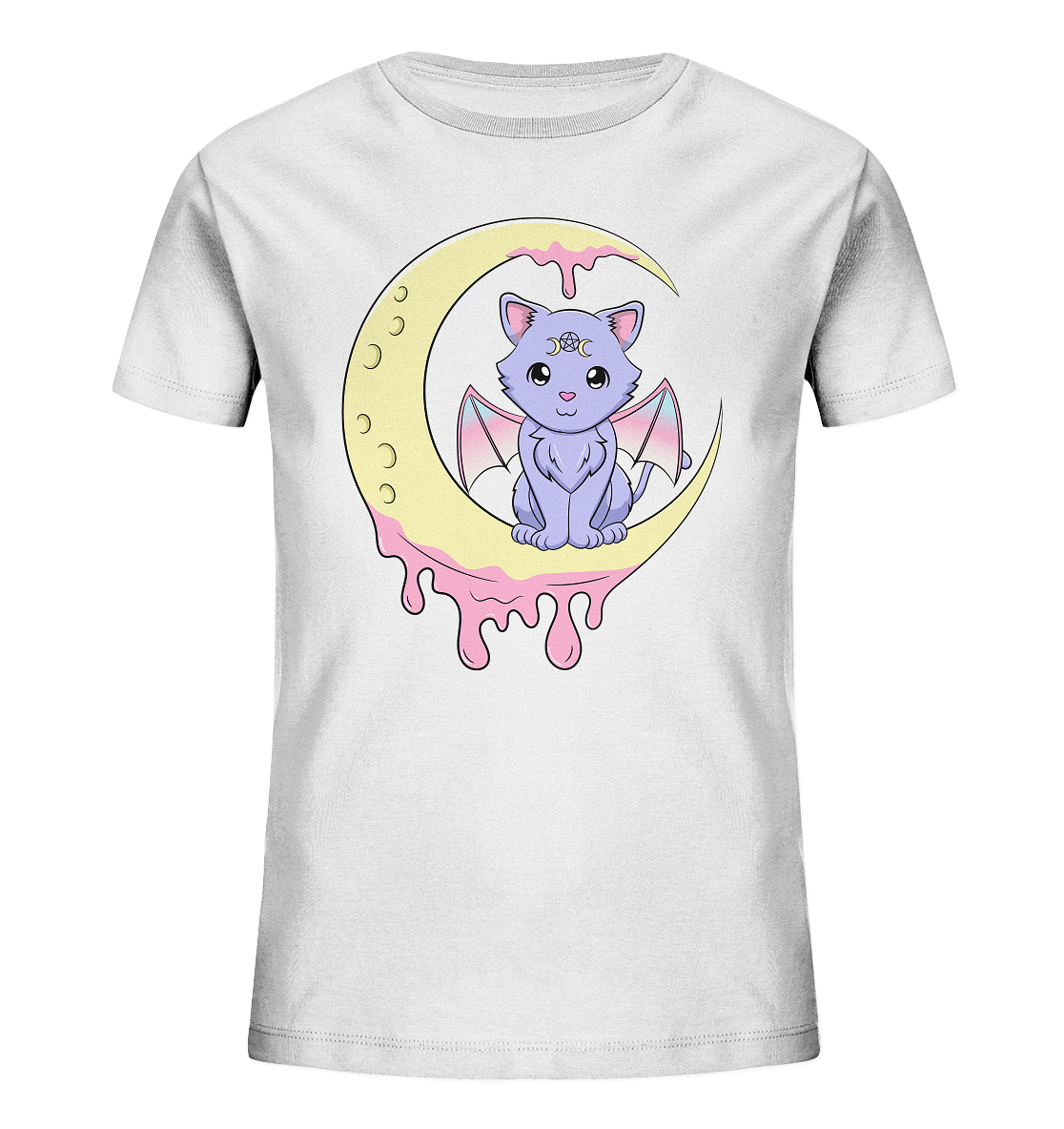 Kawaii Moon Cat - Kids Organic Shirt