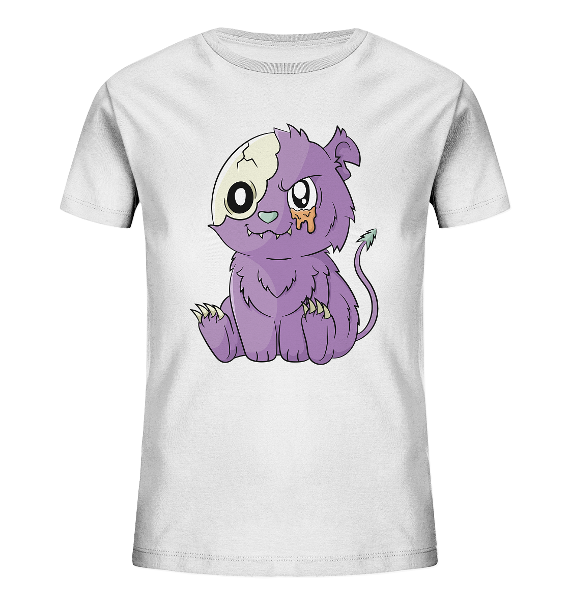 Kawaii Purple Teddy - Kids Organic Shirt