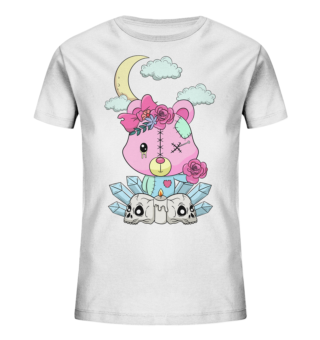 Kawaii Girly Teddy - Kids Organic Shirt