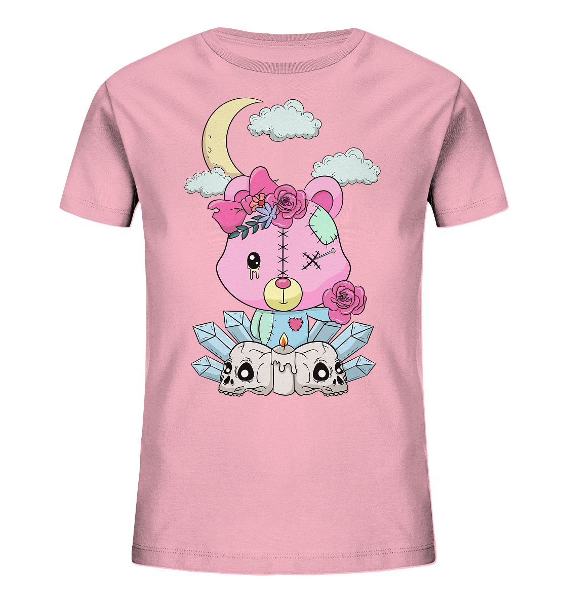 Kawaii Girly Teddy - Kids Organic Shirt