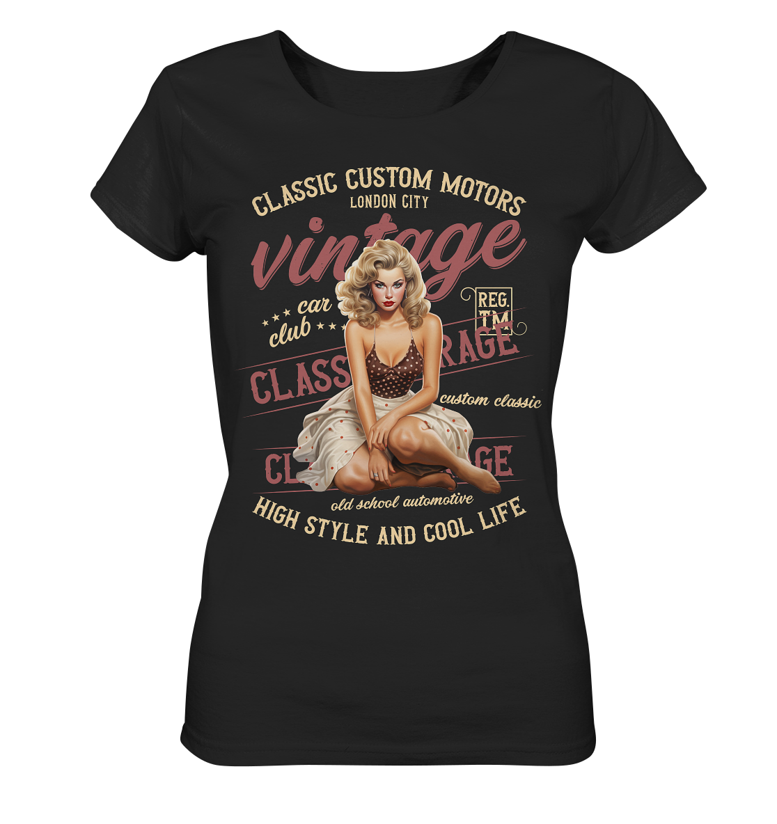 Vintage Custom Motors - Ladies Organic Shirt