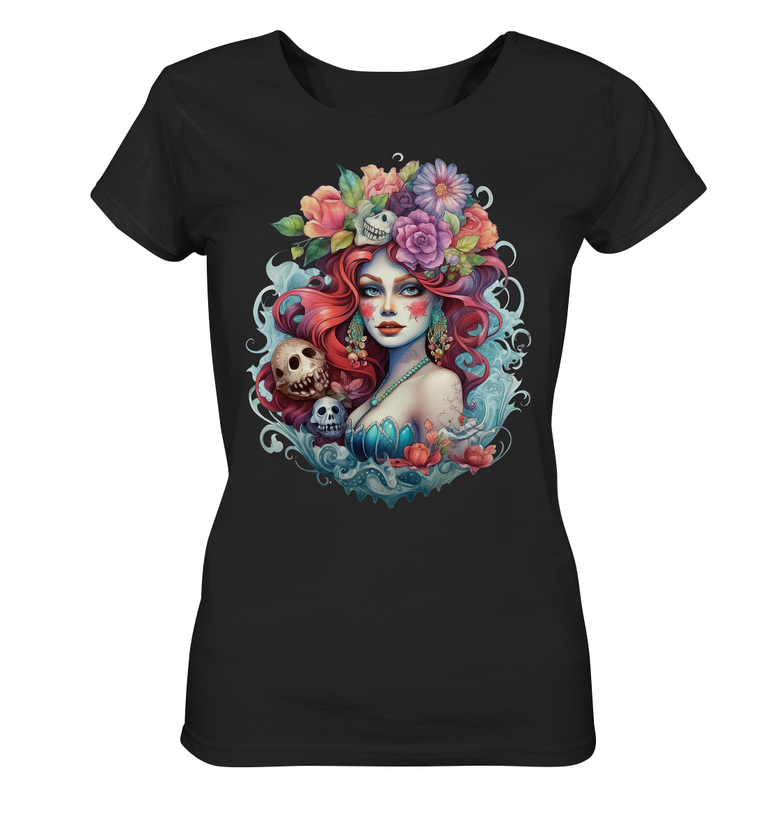 Dias de los Muertos Lady Purple Rose - Ladies Organic Shirt