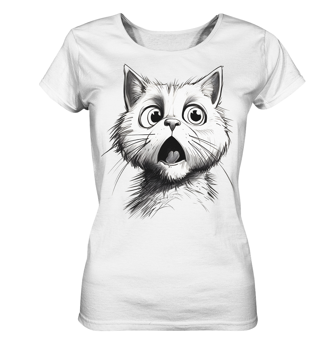 Screaming Cat - Ladies Organic Shirt