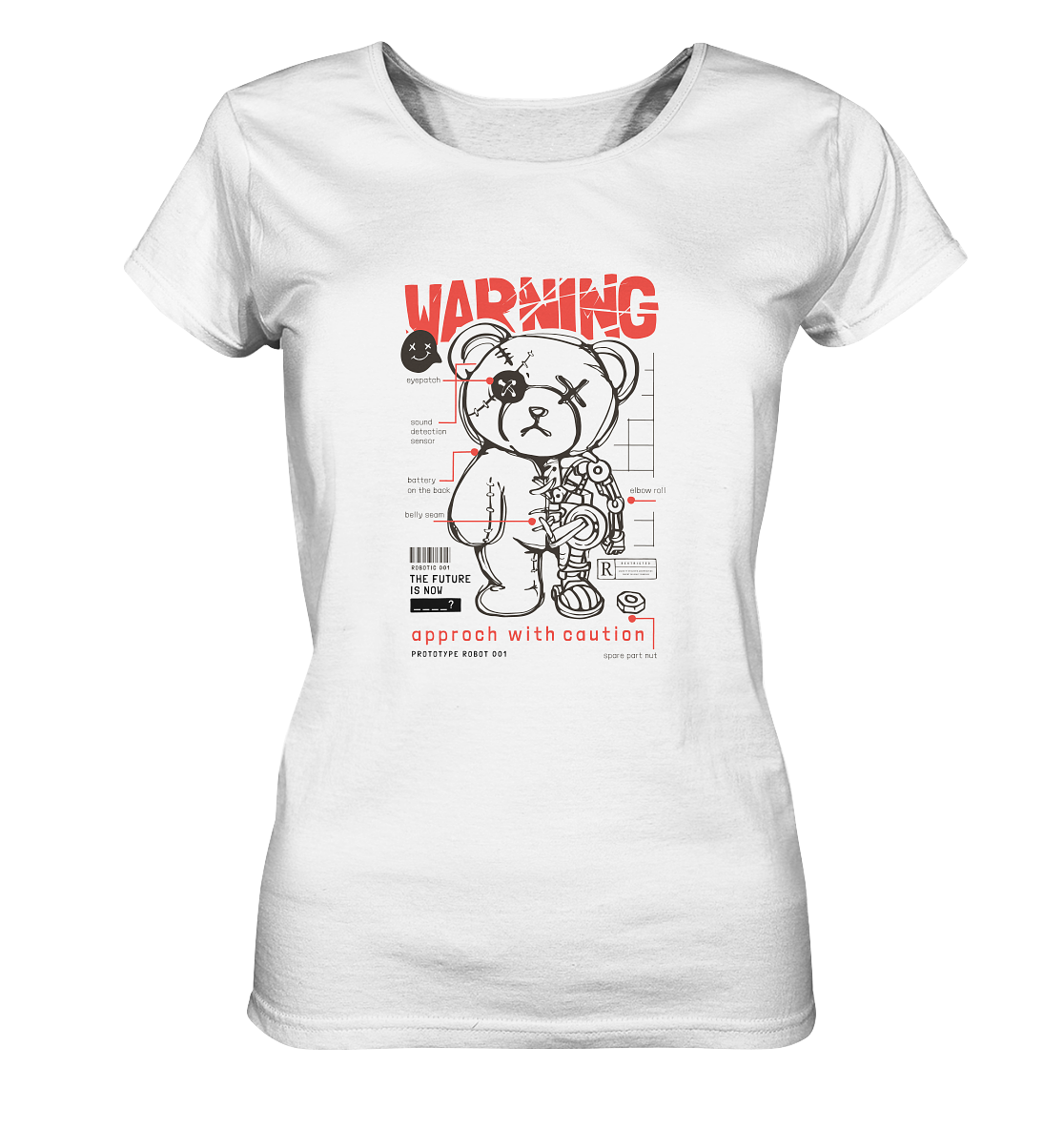 Warning Teddy - Ladies Organic Shirt