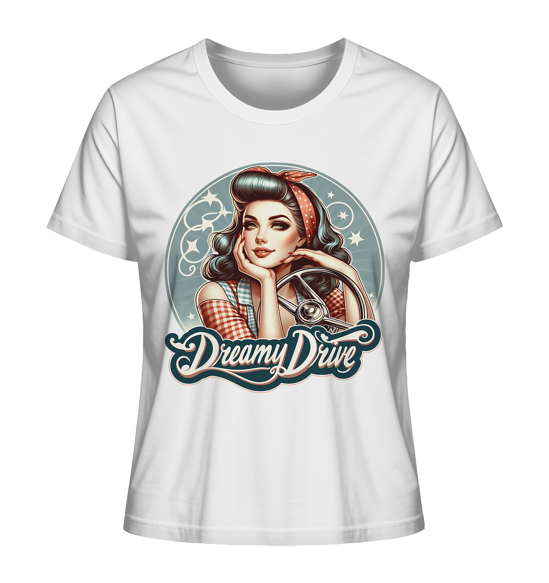 Dreamy Drive Retro Pin-Up - Ladies T-Shirt