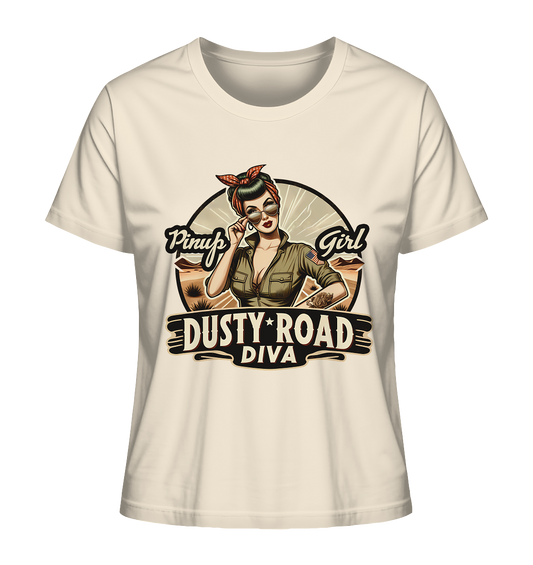 Dusty Road Diva Pin-Up Girl American Style - Ladies Organic Shirt