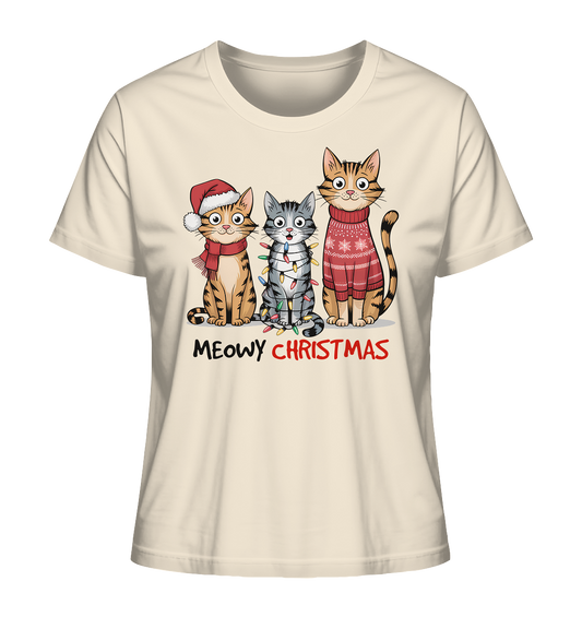 Meowy Christmas. Katzen Weihnachten. - Ladies Organic Shirt