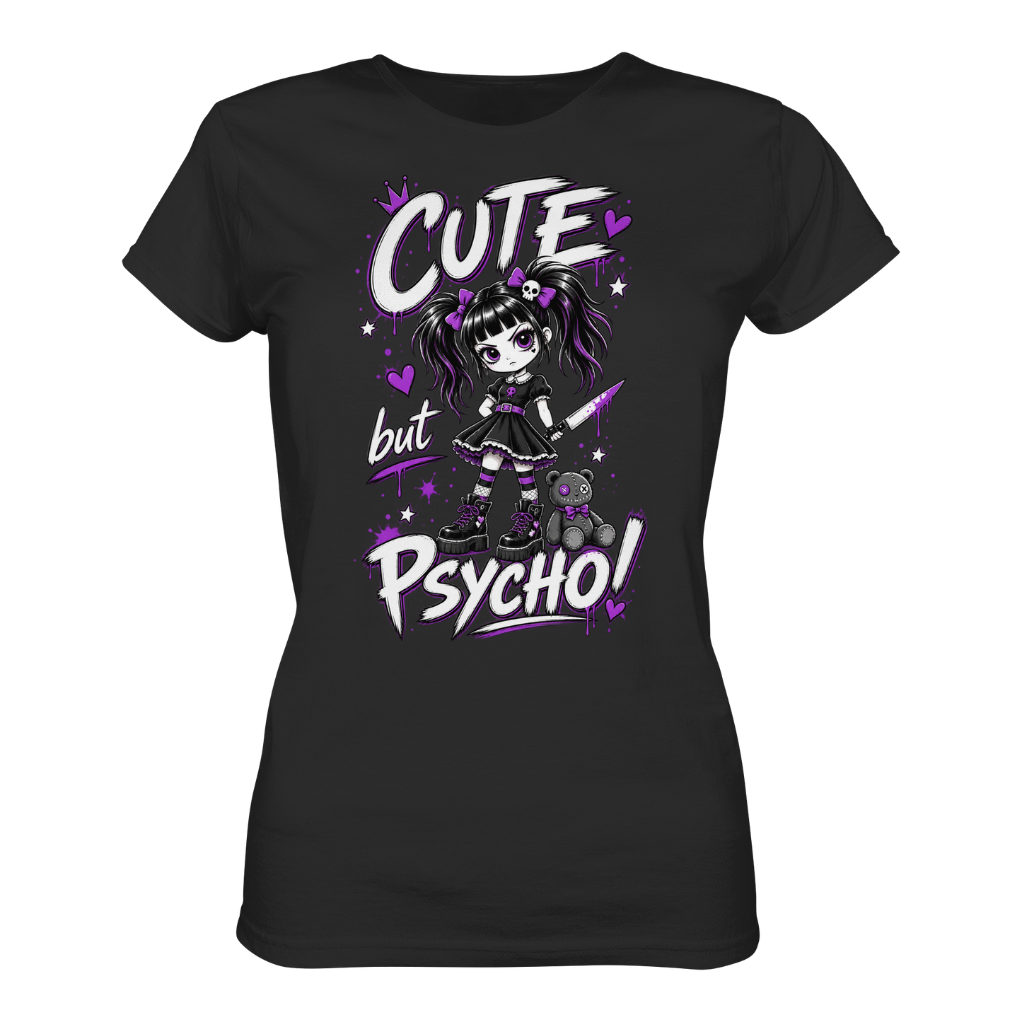 Cute but psycho - Goth Girl T-Shirt