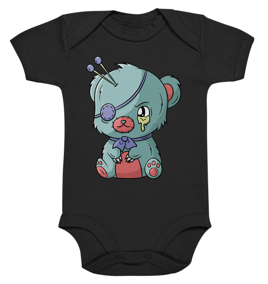 Kawaii Pin Head Teddy - Organic Baby Bodysuite