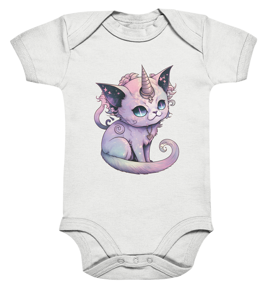 Demon Unicorn Cat - Organic Baby Bodysuite