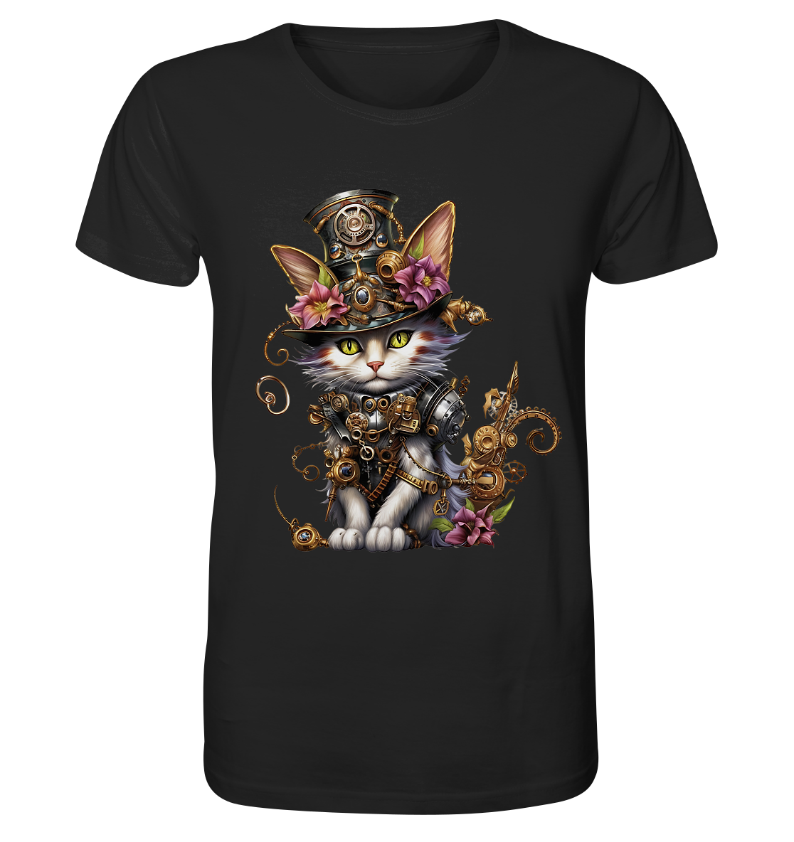 Steampunk Cat II - Organic Basic Shirt