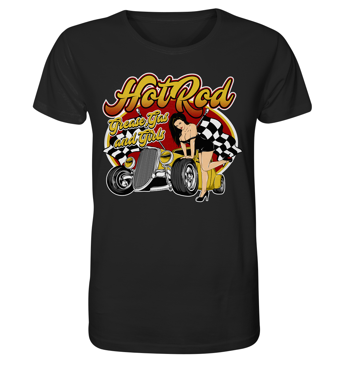 Hot Rod Grease, Gas, Girls - Organic Shirt