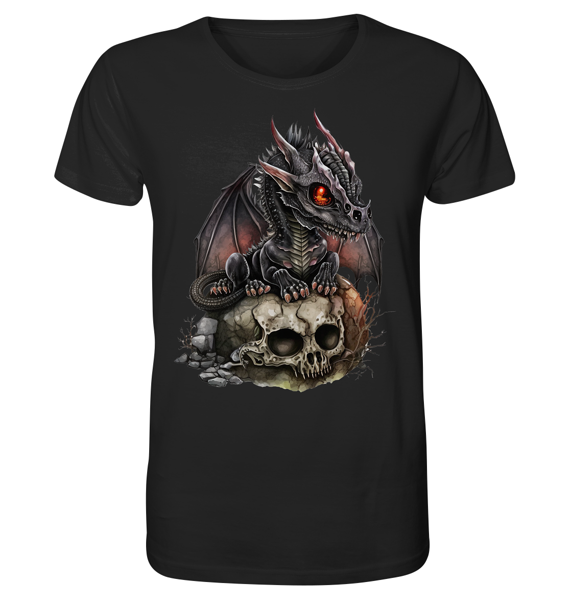 Black Dragon & Skully - Organic Shirt