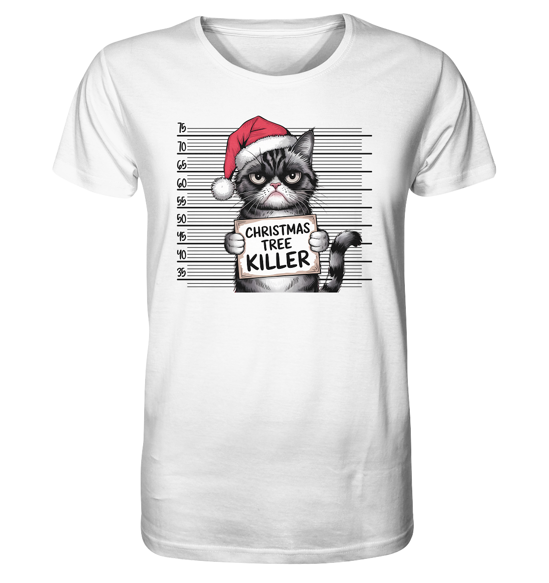 Christmas Tree Killer. Katze mit Weihnachtsmütze. - Organic Shirt