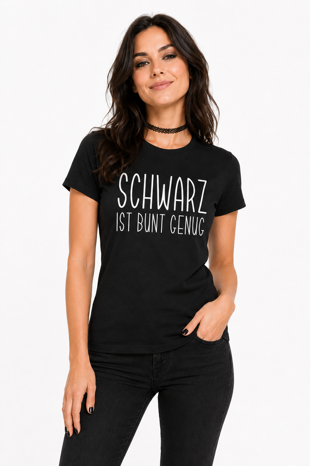 Schwarz ist bunt genug - Ladies Shirt