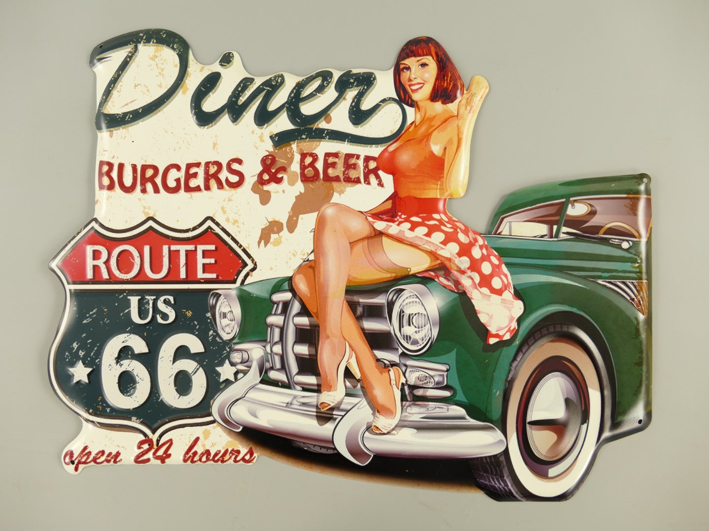 Blechschild Diner 49 cm