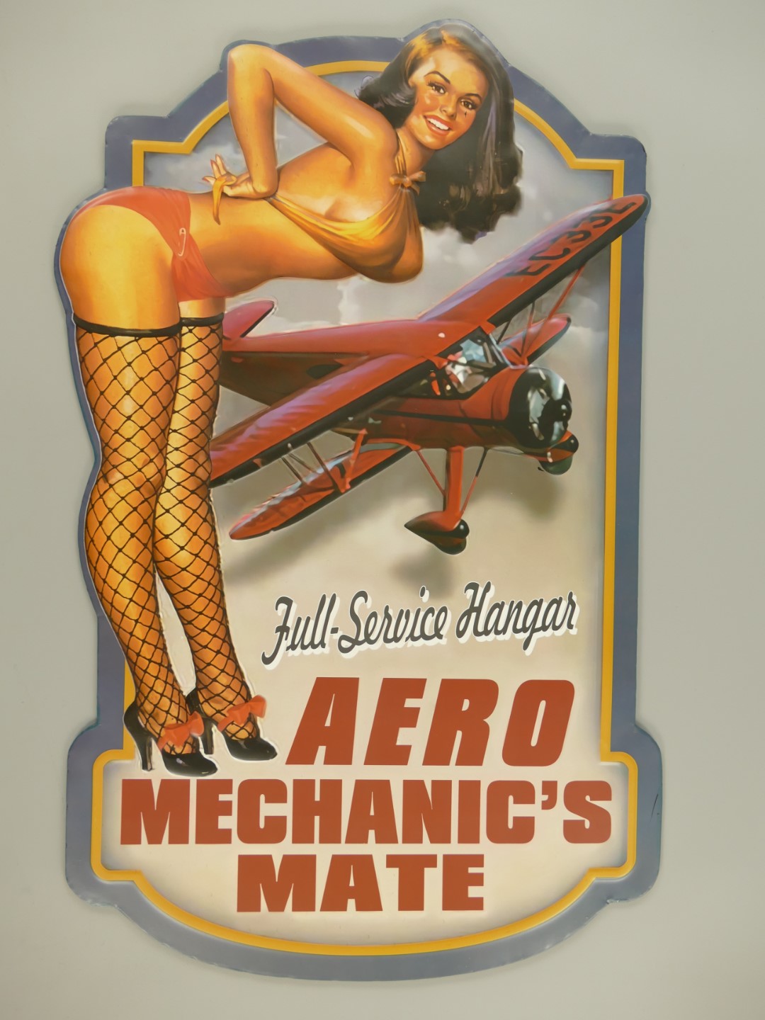 Blechschild Aero Mechanics Mate 68 cm