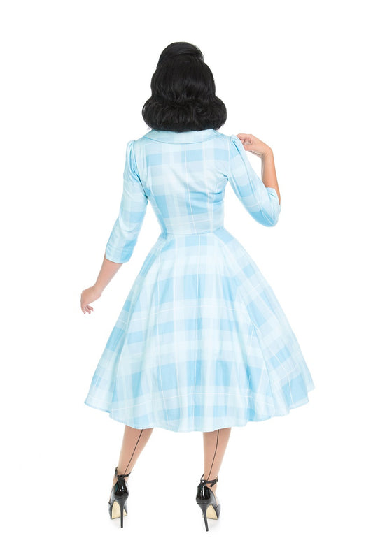 Sweet Blue Checked Dress