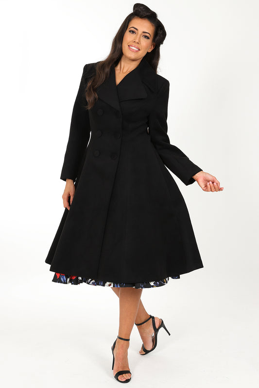 Laura Vintage Mantel schwarz