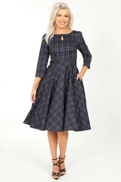Anna Check Vintage Kleid