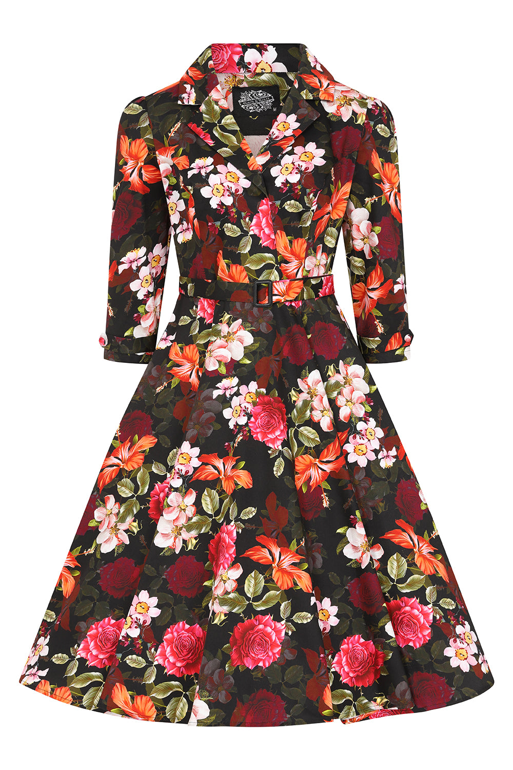 Kali Herbstblumen Vintage Kleid