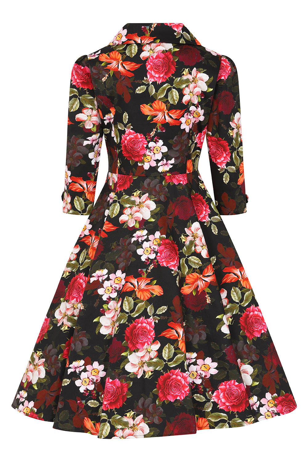 Kali Herbstblumen Vintage Kleid