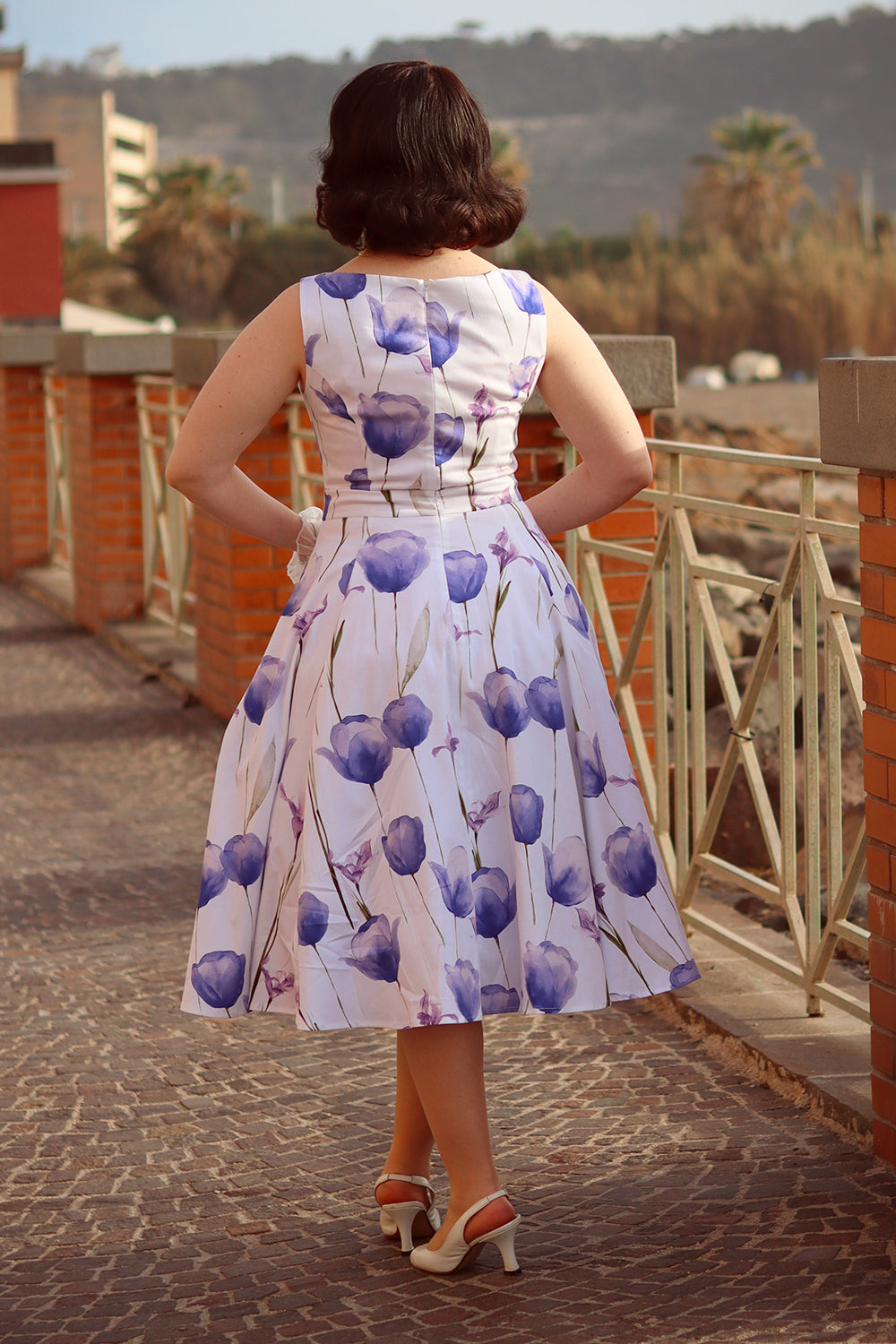 Cathy Blue Flower Kleid