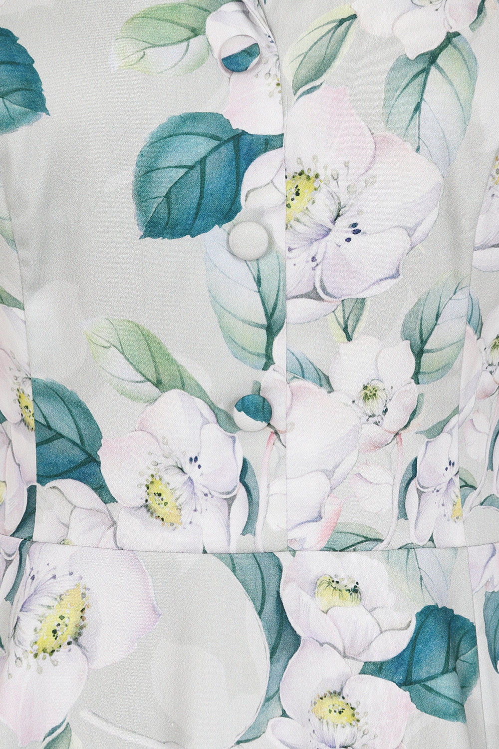 Drew Floral Dress - Retro Kleid mit Kragen